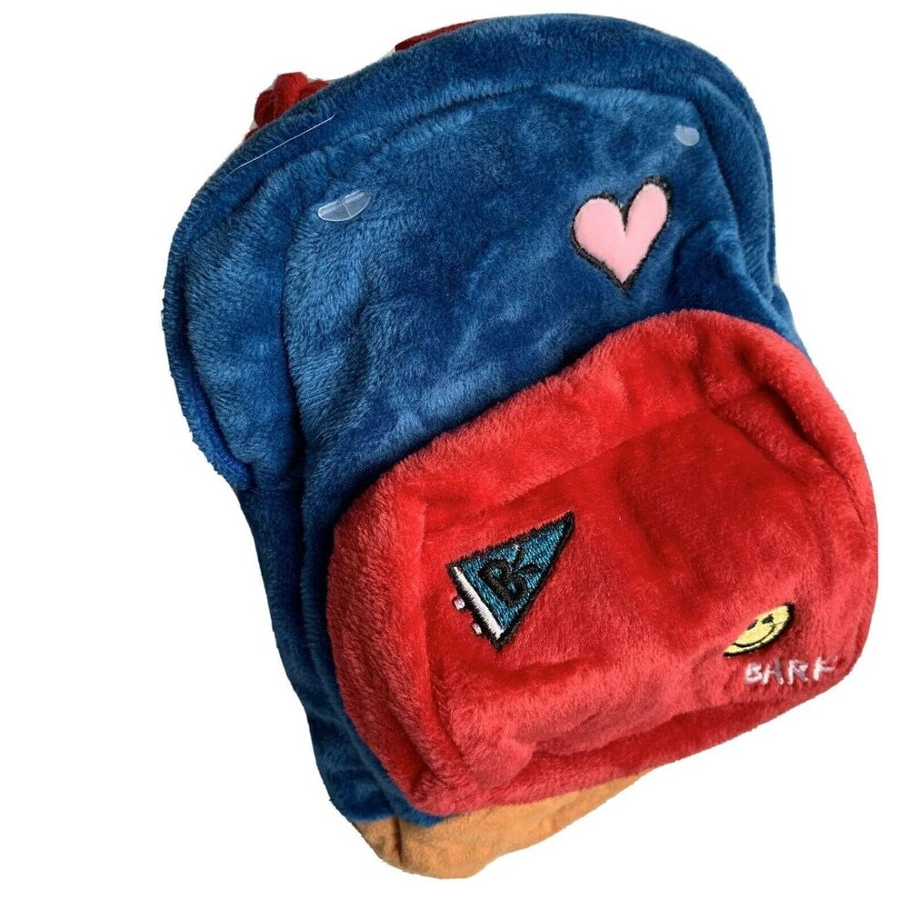 Bark Backpack Dog Chew Back to School toy Crinkle 2 Tennis Balls Tug New Gift